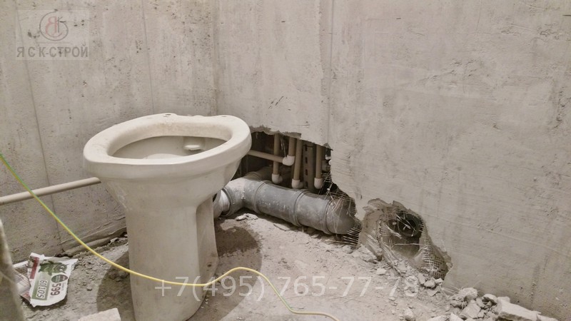 Монтаж канализации под туалет